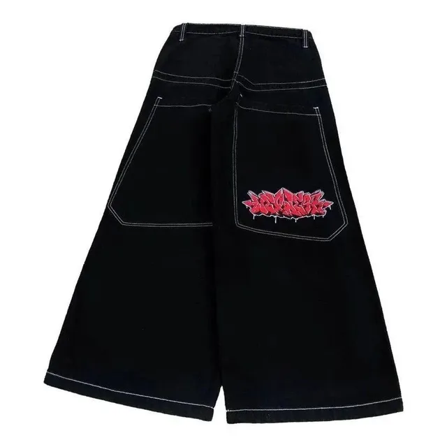 Corteiz Cropped Wide-Leg Trousers Graffiti Pocket