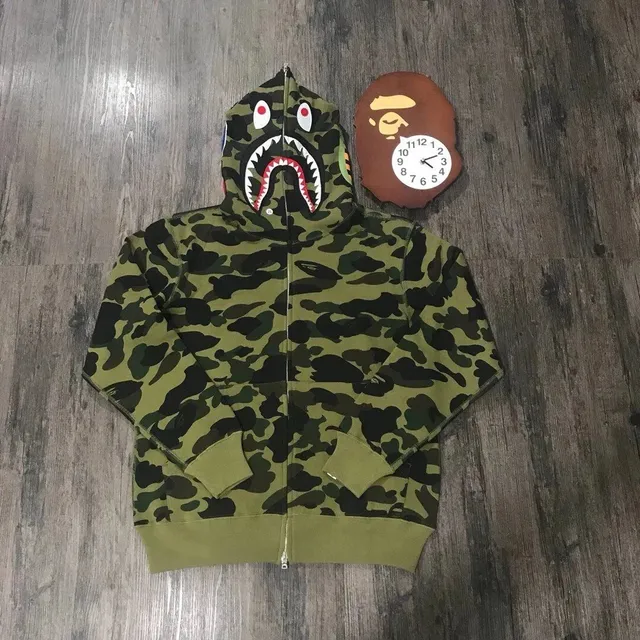 BAPE Shark Full Zip Hoodie Camo