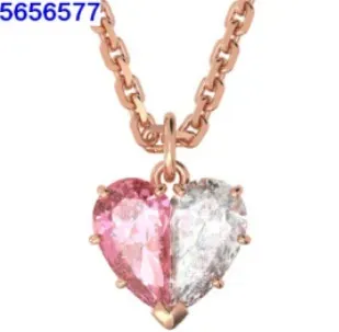 Sticky pink diamond necklace