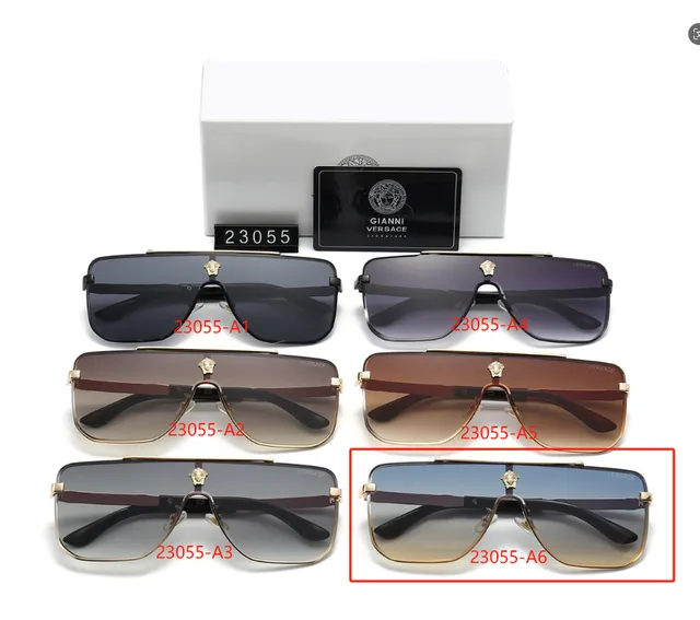 Versace Medusa Shield Sunglasses Gradient Lens