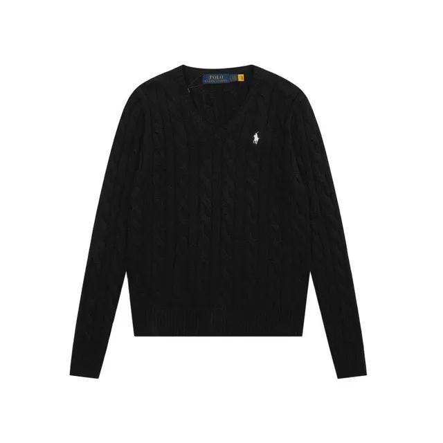 Polo Ralph Lauren Cable Knit V-Neck Sweater Classic Cable