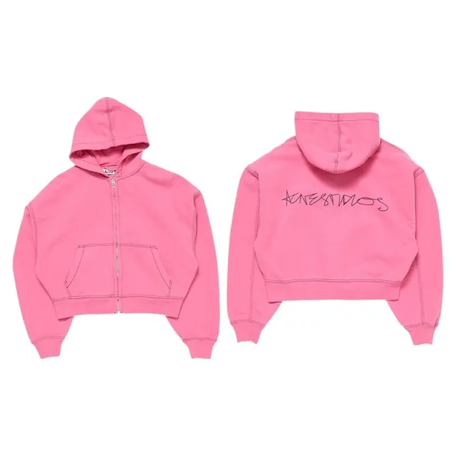 Acne Studios Zip-Up Hoodie Signature Script Back