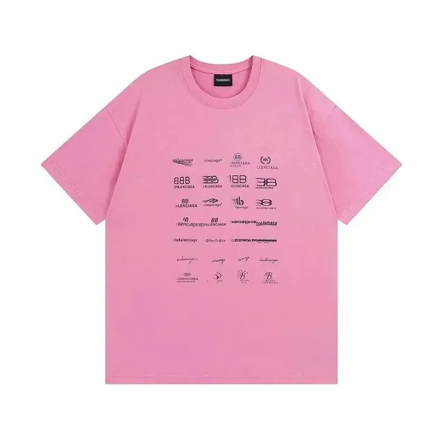 Balenciaga Logo Print T-Shirt Multi-Logo