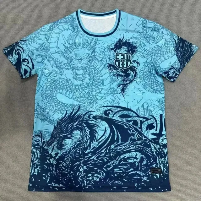 FC Barcelona Dragon Print Jersey Dragon Graphic