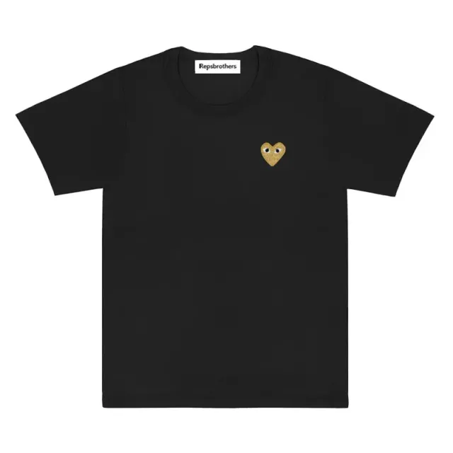 Comme des Garçons Heart Logo T-Shirt Gold Eye Heart