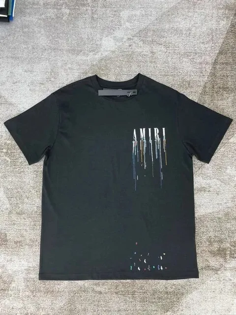 Amiri Graphic Tee Dripping Logo
