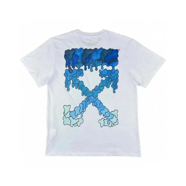 Off-White Arrow Graphic Tee Dripping Blue