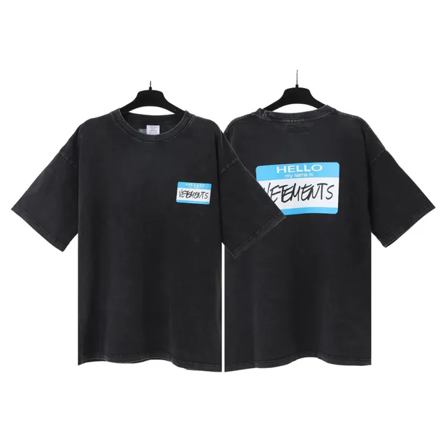Name Tag T-Shirt Hello My Name Is Vetements