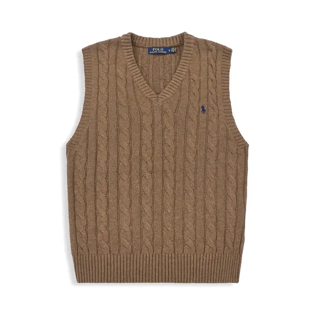 Polo Ralph Lauren Cable Knit V-Neck Vest Classic Cable