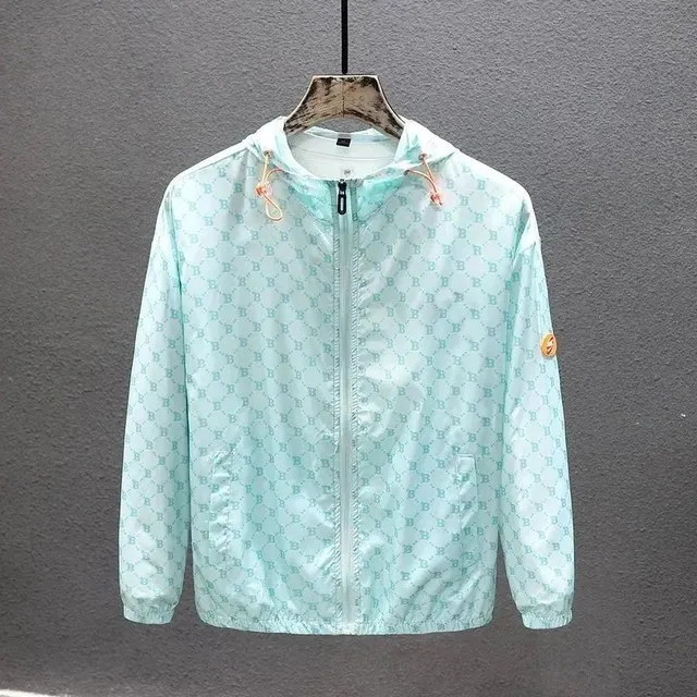Balenciaga Logo-Print Windbreaker Mint Green Monogram