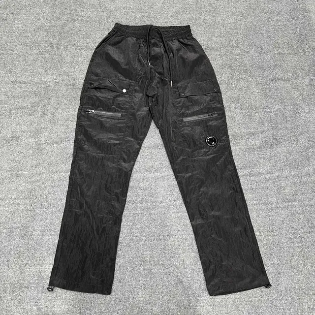 C.P. Company Goggle Cargo Pants Black Crinkle Nylon