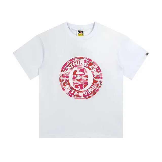 BAPE Shark Tee Pink Camo Circle Logo
