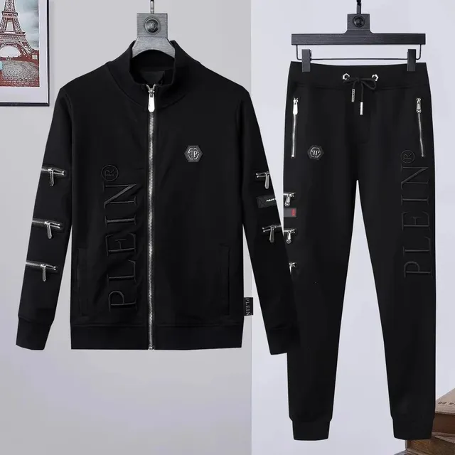 Philipp Plein Track Jacket and Joggers Set Embroidered Logo