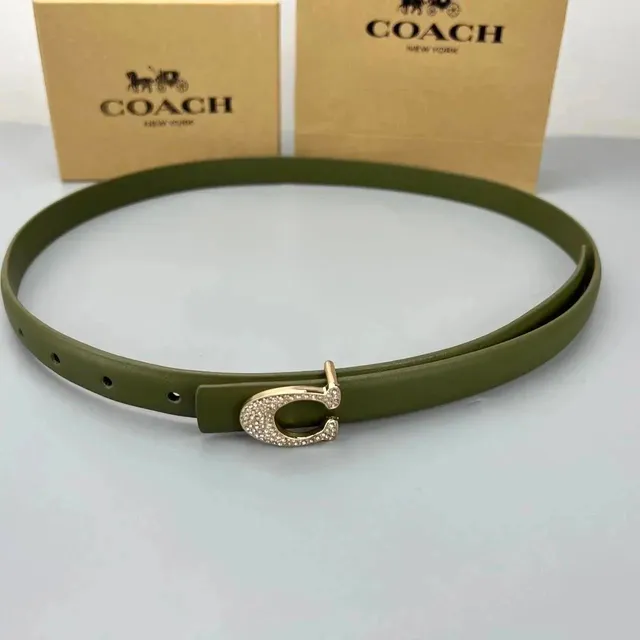 Coach C Logo Belt Crystal-Embellished
