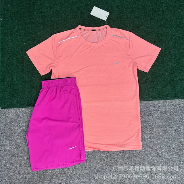 Crystal strip orange + shorts rose red