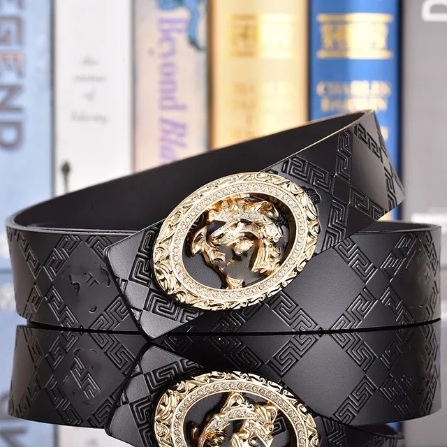2 # Gold Buckle+Antique Medusa Black
