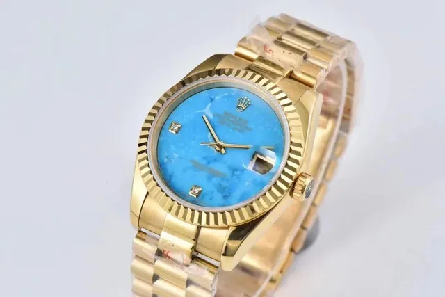 Rolex Datejust Turquoise Lapis Dial with Diamond Hour Markers