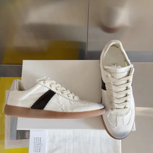 Maison Margiela Tabi Sneaker White Black Stripe