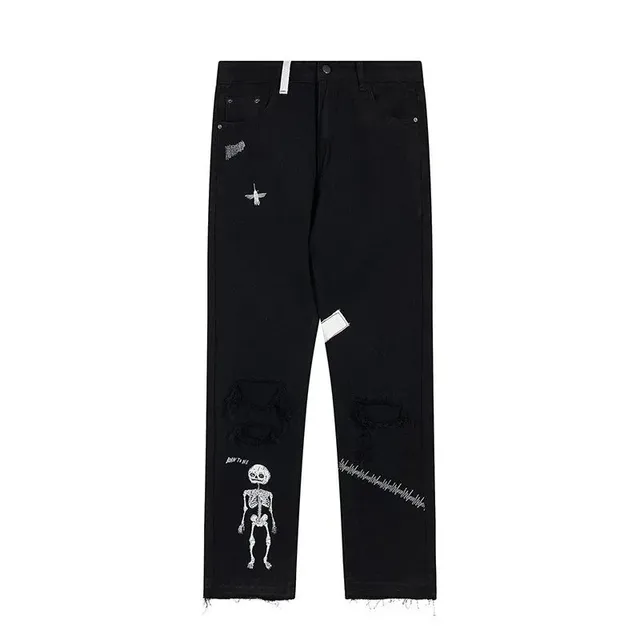 Gallery Dept. Distressed Jeans Skeleton Print