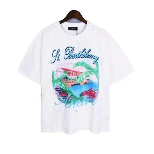 AMI Paris Graphic T-Shirt St. Barthélemy Print