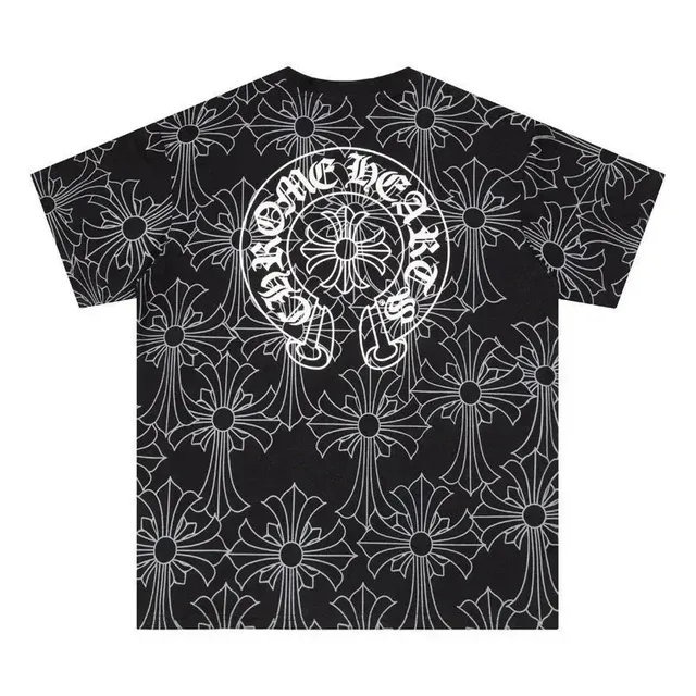 Chrome Hearts Short-Sleeve T-Shirt All-Over Cross Print