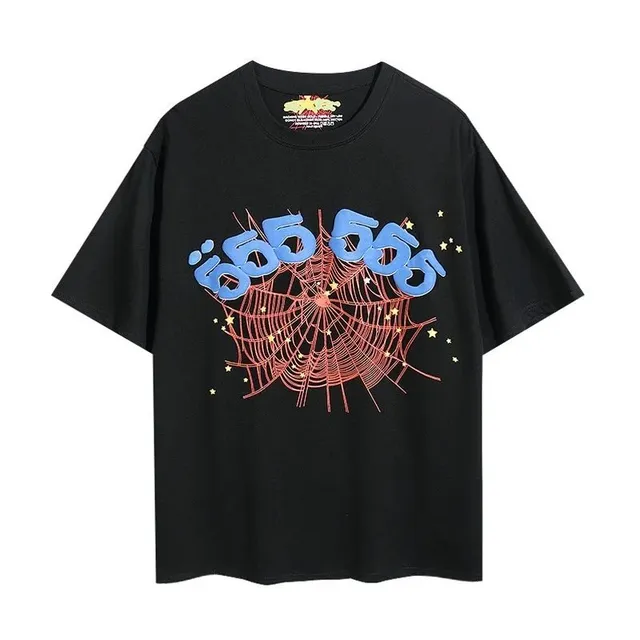 Corteiz Spider Web Tee Blue 555 Graphic