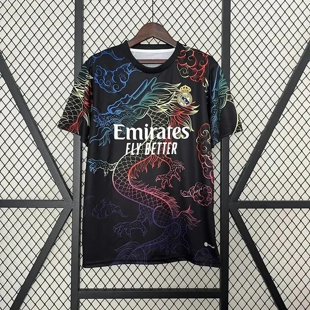Real Madrid Dragon Print Jersey Emirates Fly Better