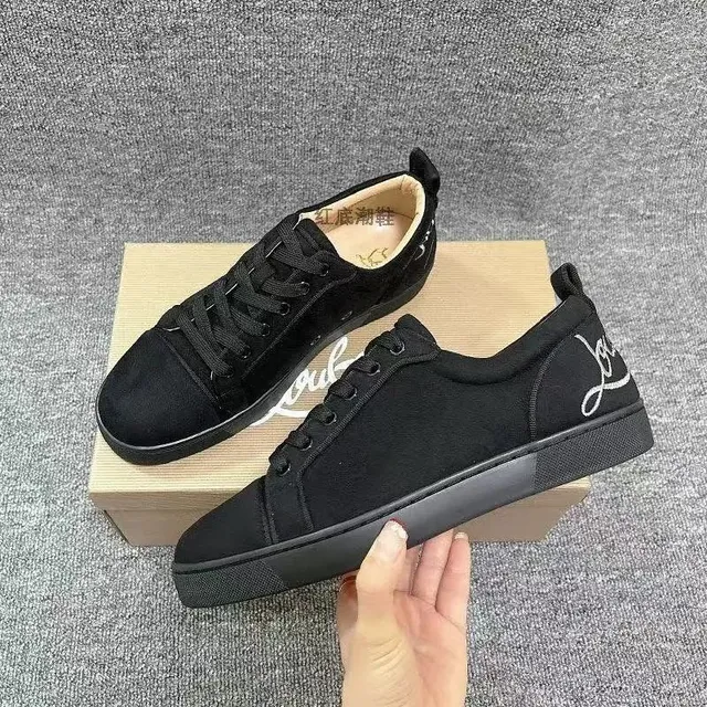 Christian Louboutin Louis Junior Black Canvas