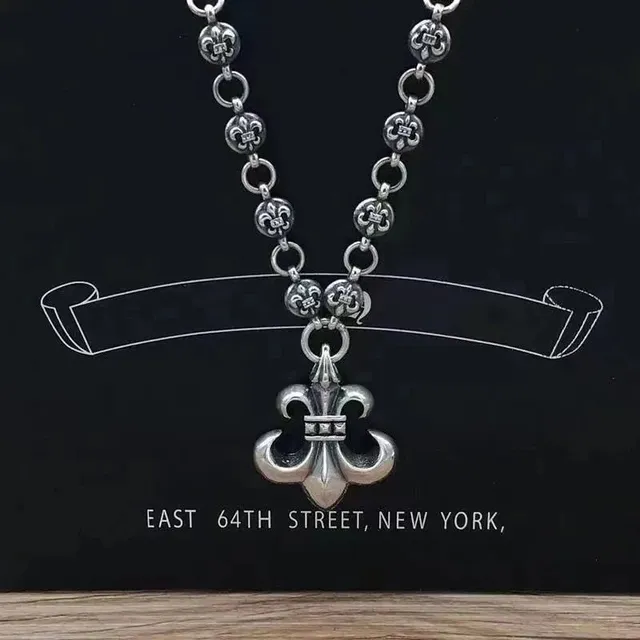 Chrome Hearts Fleur-de-Lis Necklace Silver