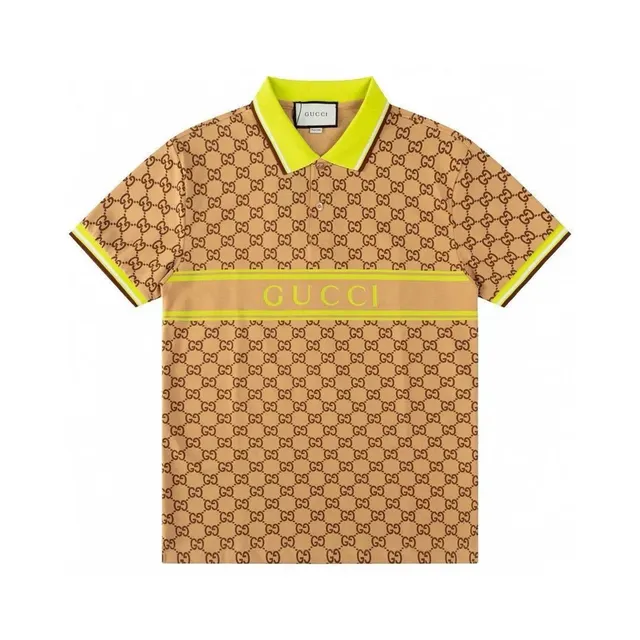 Gucci Polo Shirt GG Monogram with Neon Trim
