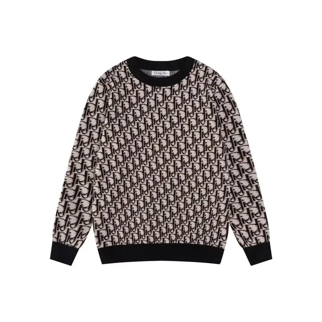 Dior Knit Sweater Oblique Logo Print