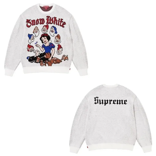 Supreme Snow White Knit Sweater Disney Collaboration