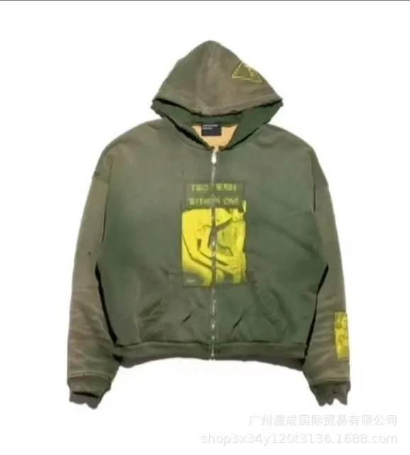 Gallery Dept. Zip-Up Hooded Jacket Graphic Print
