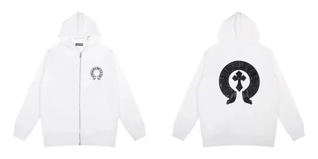 Chrome Hearts Zip-Up Hoodie Cross Logo