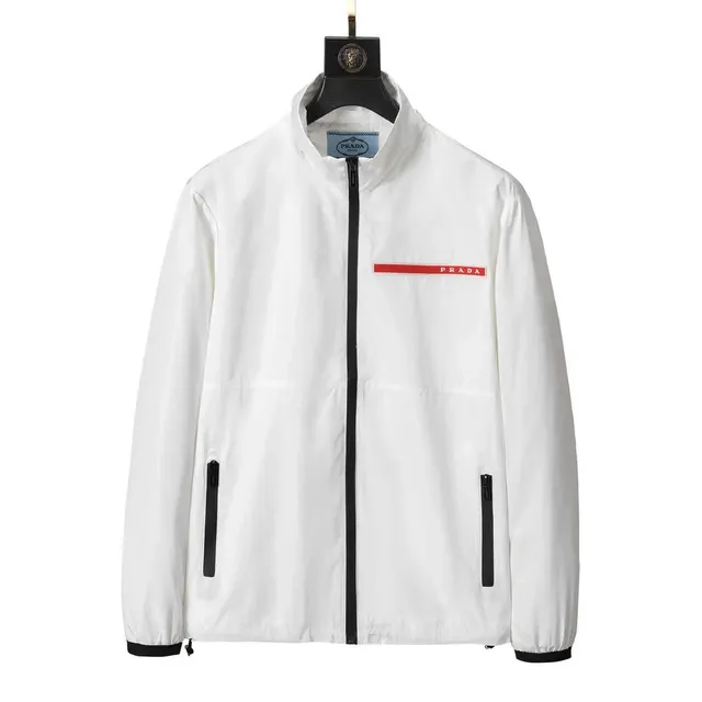Prada Windbreaker Jacket Red Logo Tape