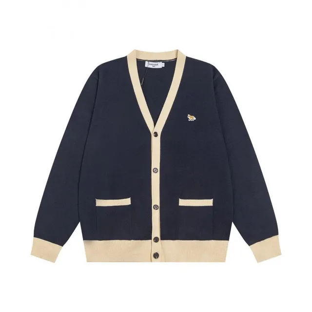 Maison Margiela V-Neck Cardigan Two-Tone