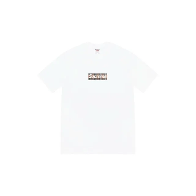 Supreme Box Logo Tee Burberry Plaid