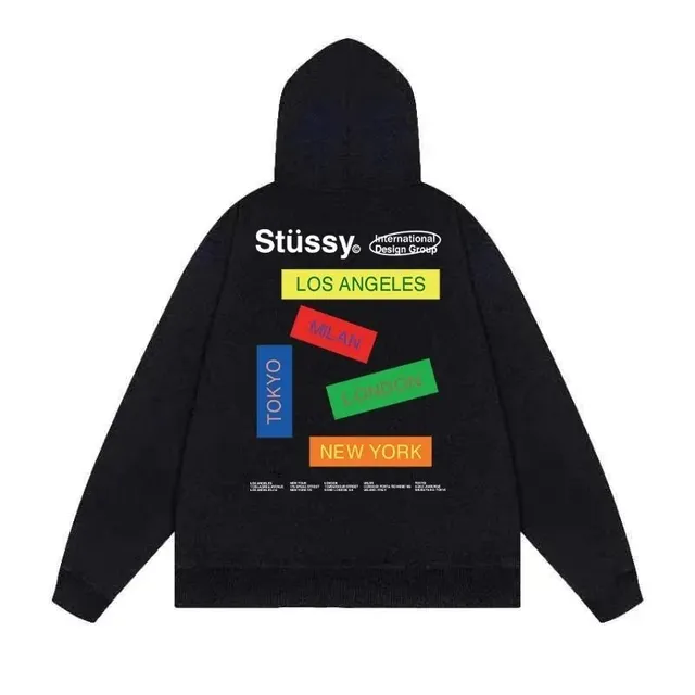 Stüssy Hooded Sweatshirt World Cities Graphic
