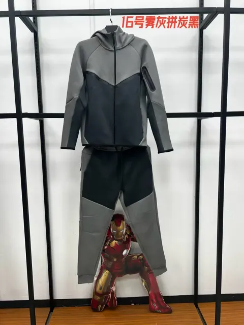 Nike Tech Fleece Hoodie and Joggers Smoke Grey/Black