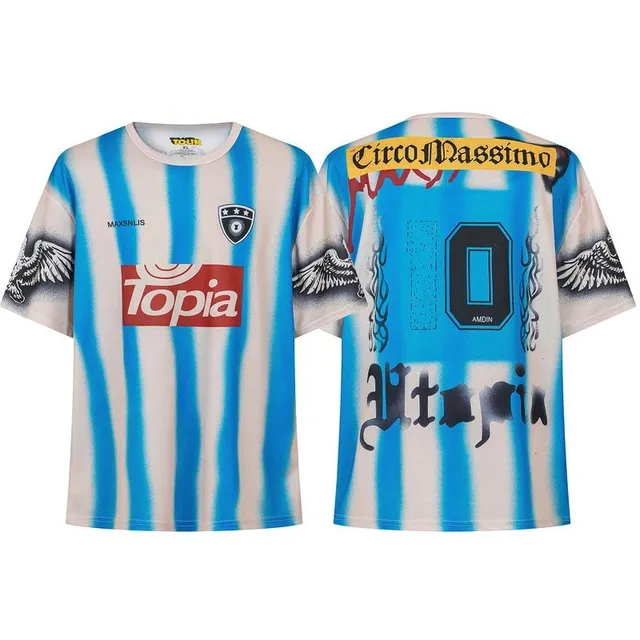 Circo Massimo Jersey Blue and White Striped