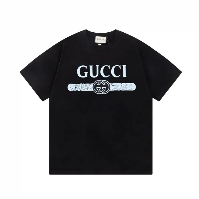 Gucci Logo Print T-Shirt Belt Logo