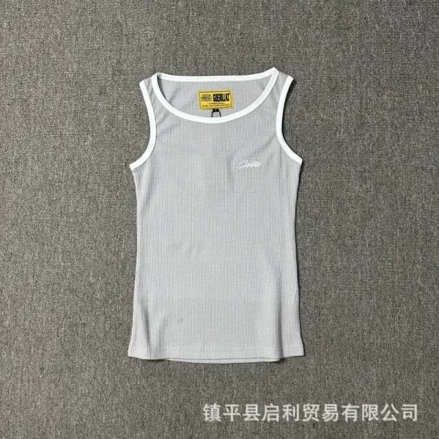 Chrome Hearts Ribbed Tank Top Cursive Logo