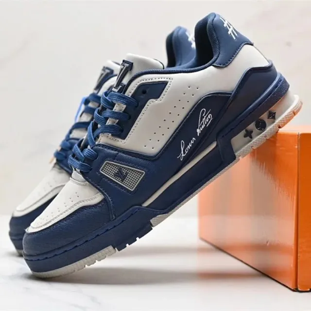 Louis Vuitton LV Trainer Navy and White