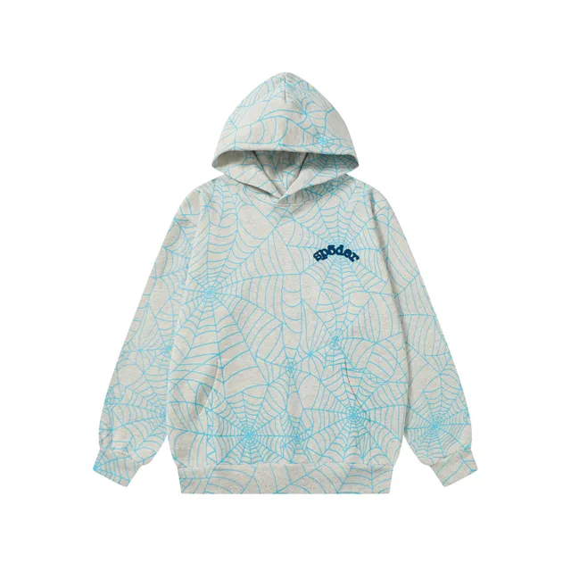 Sp5der Spider Web Hoodie All-Over Spiderweb Print