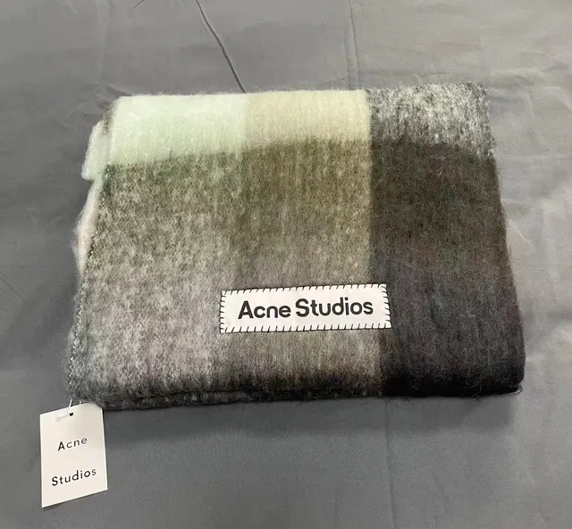 Acne Studios Scarf Checkered Wool Blend