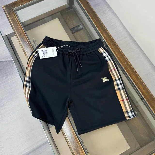 Burberry Equestrian Knight Shorts Check Stripe Side Panel