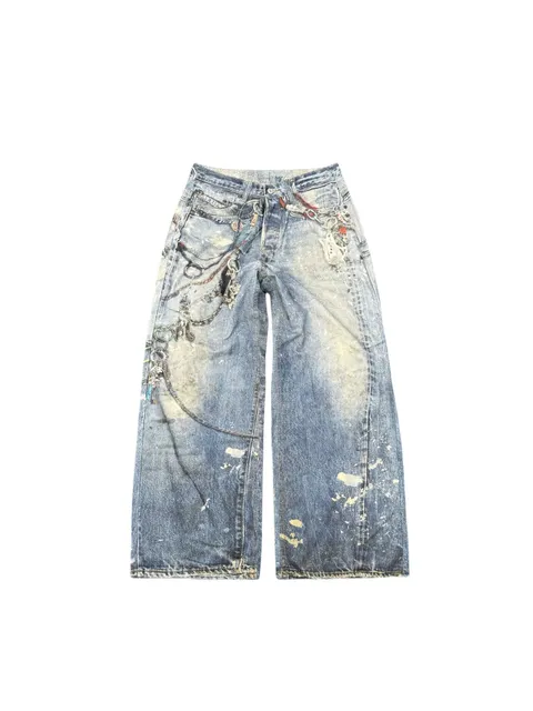 Levi's 501 Jeans Distressed with Chains