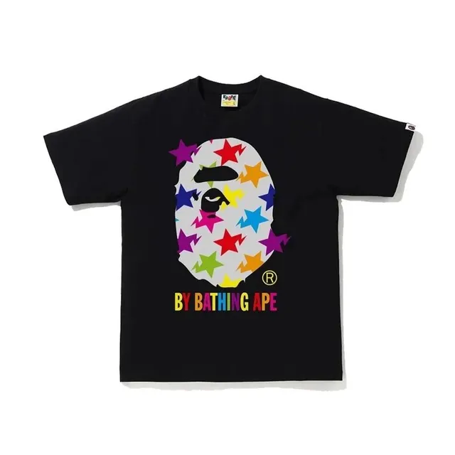 BAPE Ape Head Tee Rainbow Stars