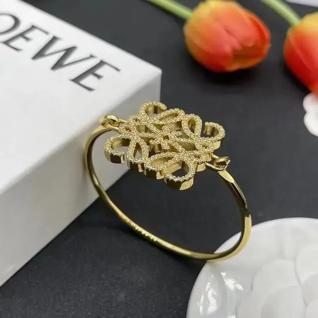 Loewe Anagram Bangle Crystal-Embellished