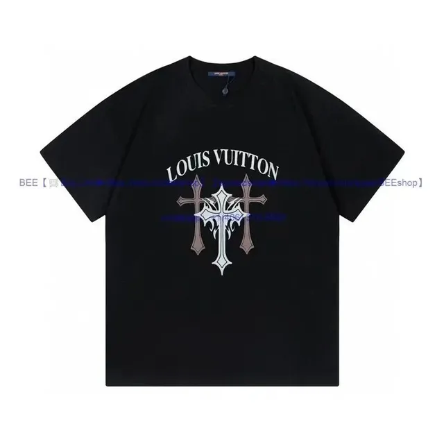 Louis Vuitton T-Shirt Cross Logo Print
